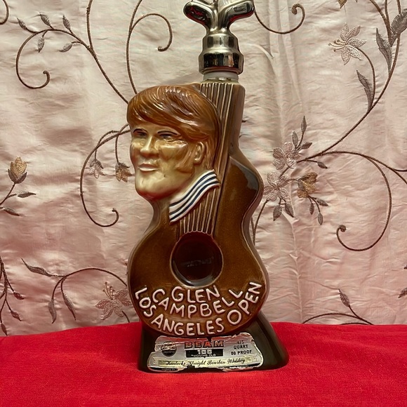 Glen Campbell Jim Beam ( Empty) Whiskey Decanter. 1977. Los Angeles CA - Picture 1 of 7